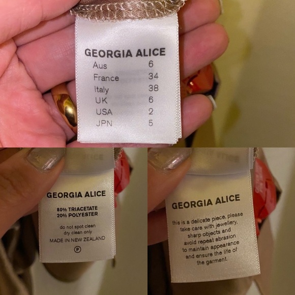 Georgia Alice INTERMIX Maxi Satin Tube Skirt in Beige Size 2 - Picture 15 of 16